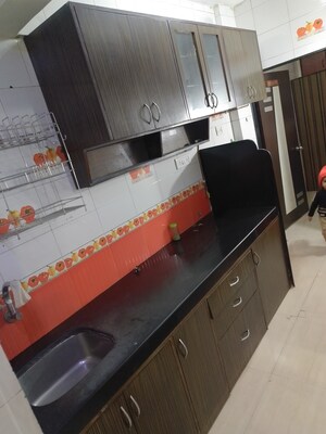 Kitchen in 1 RK Apartment at Sai Srushti CHS Kalwa, Kalwa – for Rent