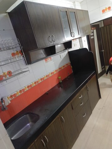 Kitchen in 1 RK Apartment at Sai Srushti CHS Kalwa, Kalwa – for Rent