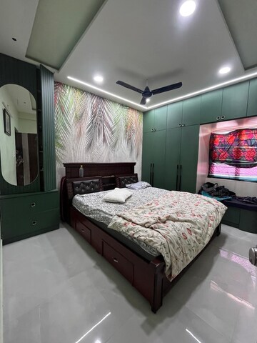 Bedroom in 2 BHK Penthouse at Raghavendra Arcade, Kondapur – for Rent