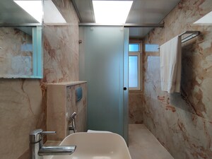 Bathroom in 4 BHK Apartment at Bhartiya Nikoo Homes Phase 2, Thanisandra Main Road – for Rent