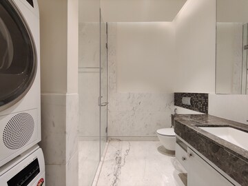 Bathroom in 1 BHK Apartment at Bhartiya Leela Residences, Thanisandra Main Road – for Rent