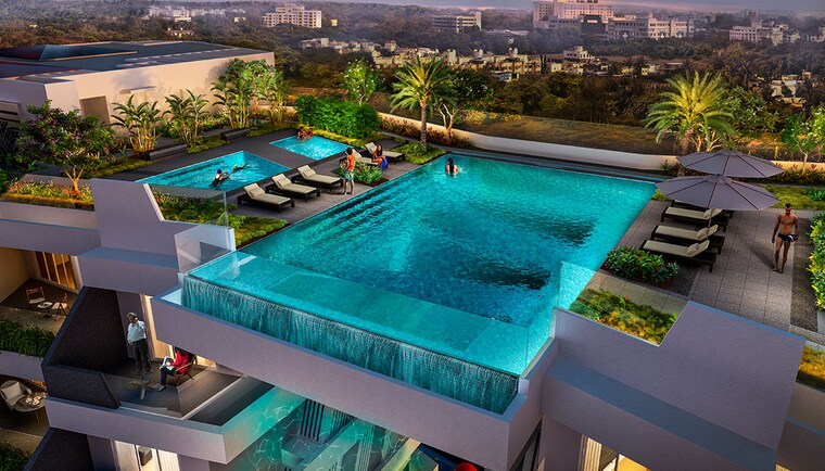 Swimming Pool, naiknavare-eminence-saga 3.5 Bedroom 1980 Sq.Ft. Apartment In Viman Nagar Pune 9667864