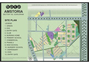 Plot – Map Location View at BPTP Amstoria, Sector 102 - for Sale