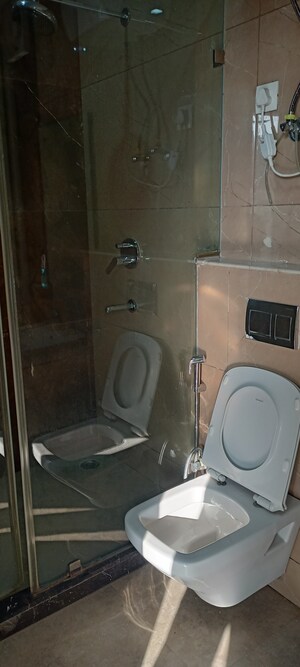 Bathroom in 4 BHK Builder Floor at Ansal Sushant Lok I, Sector 43 – for Rent