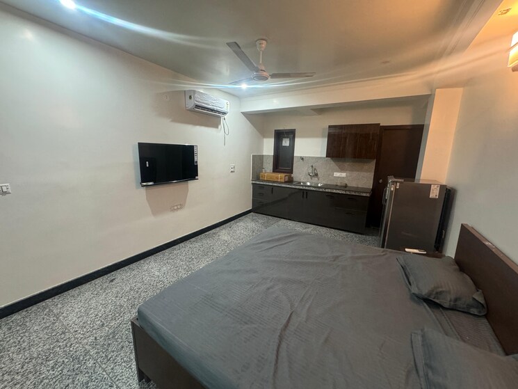 Bedroom, queens-plaza 1 RK 460 Sq.Ft. Builder Floor In Sector 43 Gurgaon 9668607