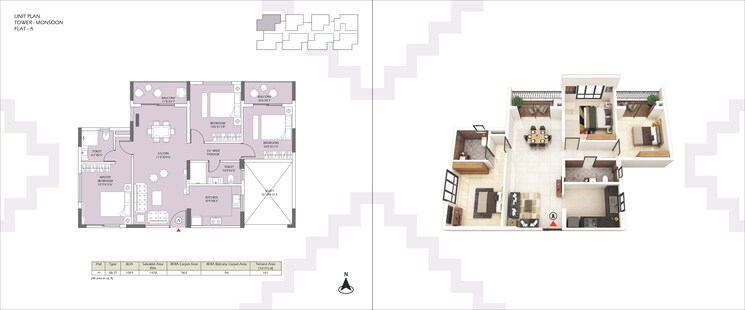Floor Plan, devidanga 2 Bedroom 1189 Sq.Ft. Apartment In Devidanga Siliguri 9668589