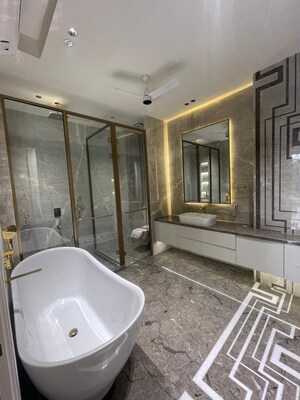 Bathroom in 4 BHK Builder Floor at Panchsheel Park – for Sale