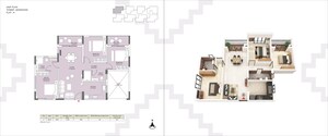 Floor Plan in 3 BHK Apartment at Devidanga – for Sale
