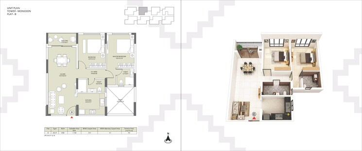 Floor Plan, devidanga 3 Bedroom 1477 Sq.Ft. Apartment In Devidanga Siliguri 9668704