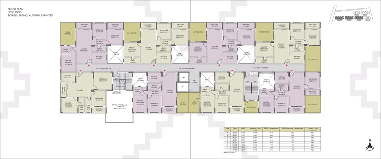 Floor Plan, devidanga 3 Bedroom 1477 Sq.Ft. Apartment In Devidanga Siliguri 9668704