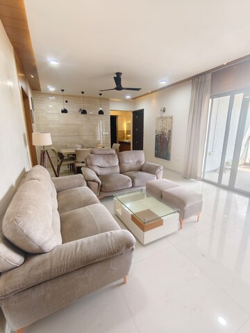 Living Room in 3 BHK Apartment at Pride Purple Park Titanium, Wakad – for Rent