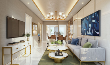 Living Room in 2 BHK Apartment at Smart World Gems, Sector 89 – for Sale