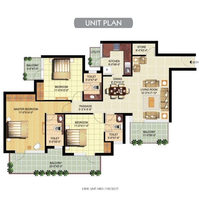 Floor Plan, ramprastha-primera 3 Bedroom 1800 Sq.Ft. Apartment In Sector 37d Gurgaon 9669786