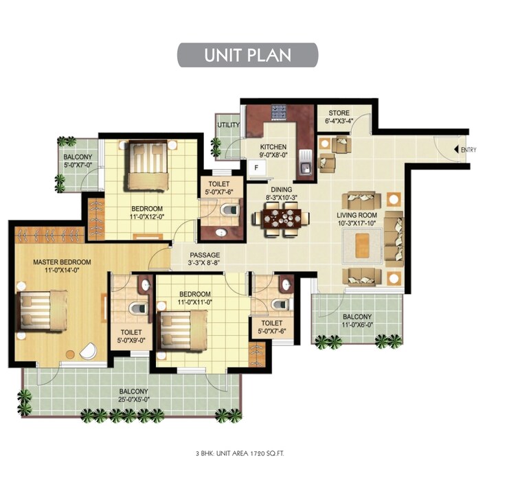 Floor Plan, ramprastha-primera 3 Bedroom 1800 Sq.Ft. Apartment In Sector 37d Gurgaon 9669786