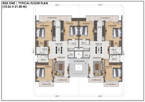Floor Plan in 2 BHK Apartment at Saheel Landmarc, Hinjewadi – for Sale