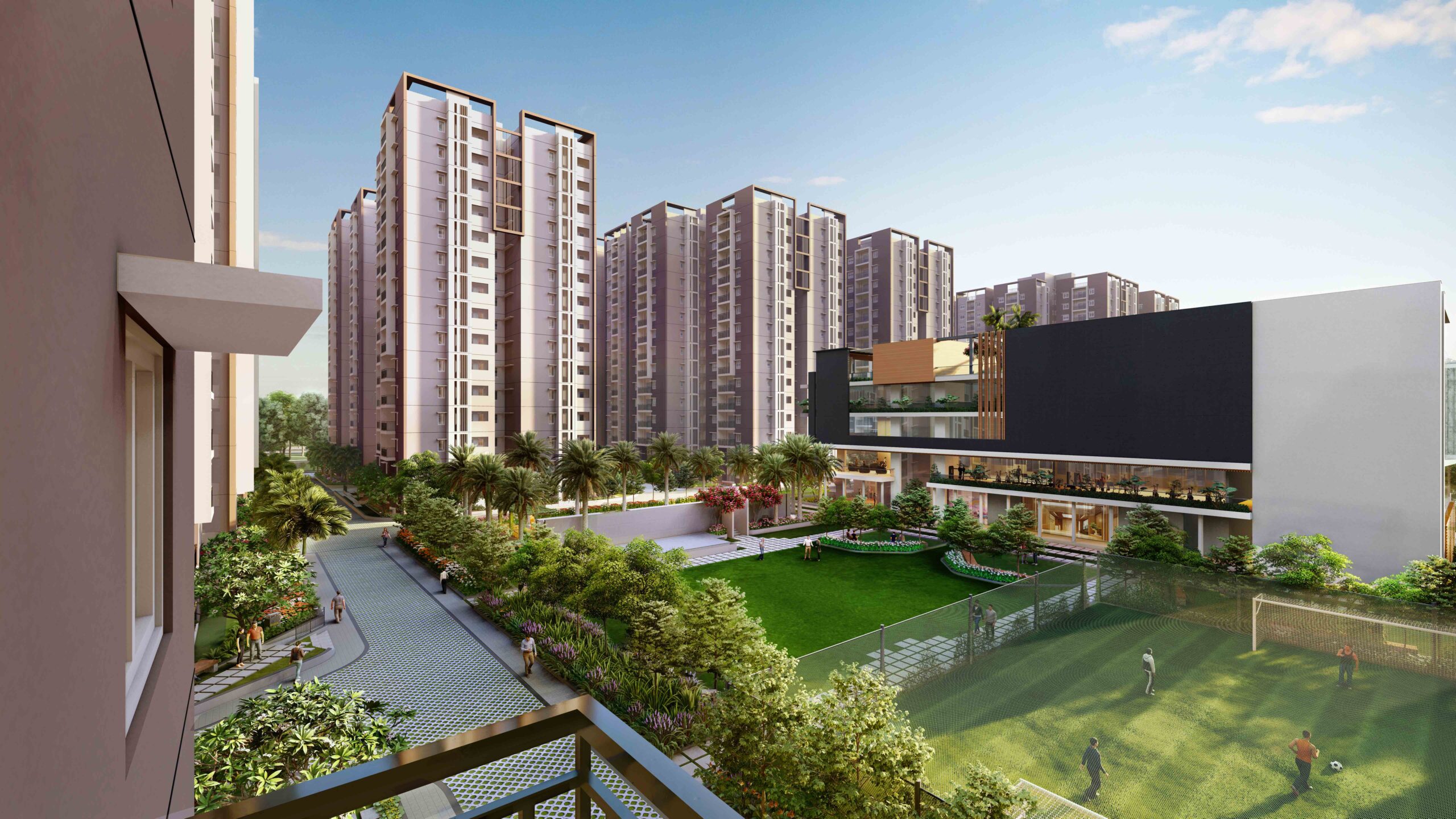 2 BHK + Pooja Room 1065 Sq.Ft. Apartment in Ramky One Symphony
