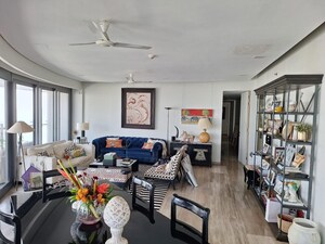 Living Room in 4 BHK Apartment at Lodha World Crest, Worli – for Rent