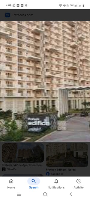 5 BHK Apartment – Exterior View View at Prateek Edifice, Sector 107 - for Sale