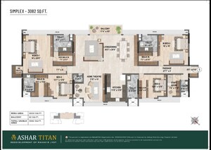 Floor Plan in 5 BHK Apartment at Ashar Titan, Ghatkopar East – for Sale