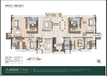 Floor Plan in 5 BHK Apartment at Ashar Titan, Ghatkopar East – for Sale