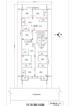 Floor Plan in 3 BHK Apartment at Ahom Gaon – for Sale
