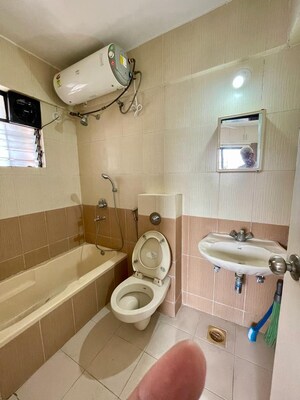Bathroom in 3 BHK Apartment at Kumar Shantiniketan Phase 1, Pashan – for Rent