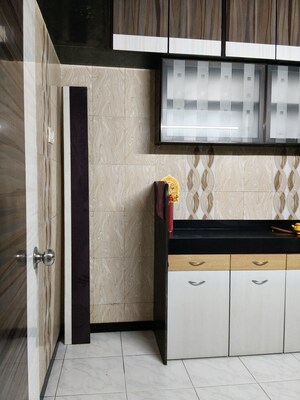 Kitchen in 1 BHK Apartment at Alpa Park CHS, Ghatkopar West – for Sale