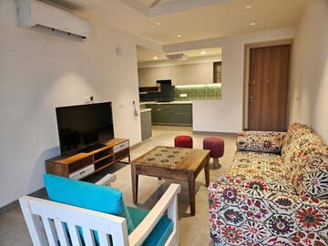 Master Bedroom in 1.5 BHK Apartment at Hewo Apartment, Sector 15 – for Rent