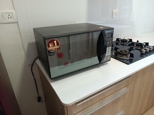 Kitchen in 3.5 BHK Apartment at Bhartiya Nikoo Homes Phase 2, Thanisandra Main Road – for Rent