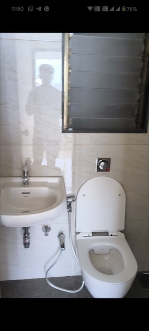 Bathroom in 1 BHK Apartment at Chandak 34 Park Estate, Goregaon West – for Rent