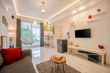 Living Room in 1 BHK Apartment at Siolim – for Rent