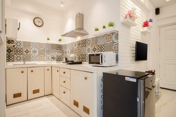 Kitchen in 1 BHK Apartment at Siolim – for Rent