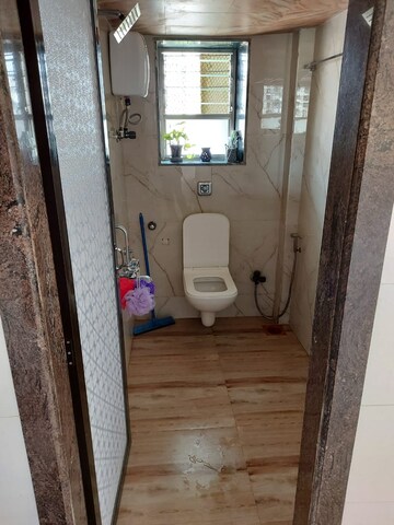 Bathroom in 1 BHK Apartment at Krishna Residency Malad West, Malad West – for Rent