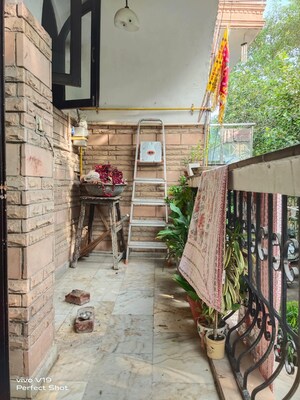 Balcony in 3 BHK Builder Floor at East Of Kailash – for Rent