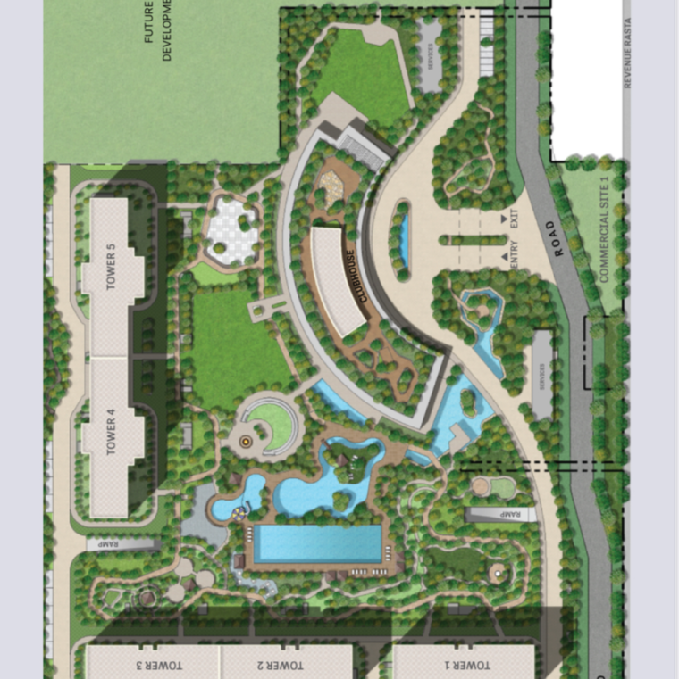 Master Plan, sobha-aranya 3.5 Bedroom 2836 Sq.Ft. Apartment In Sector 80 Gurgaon 9675770