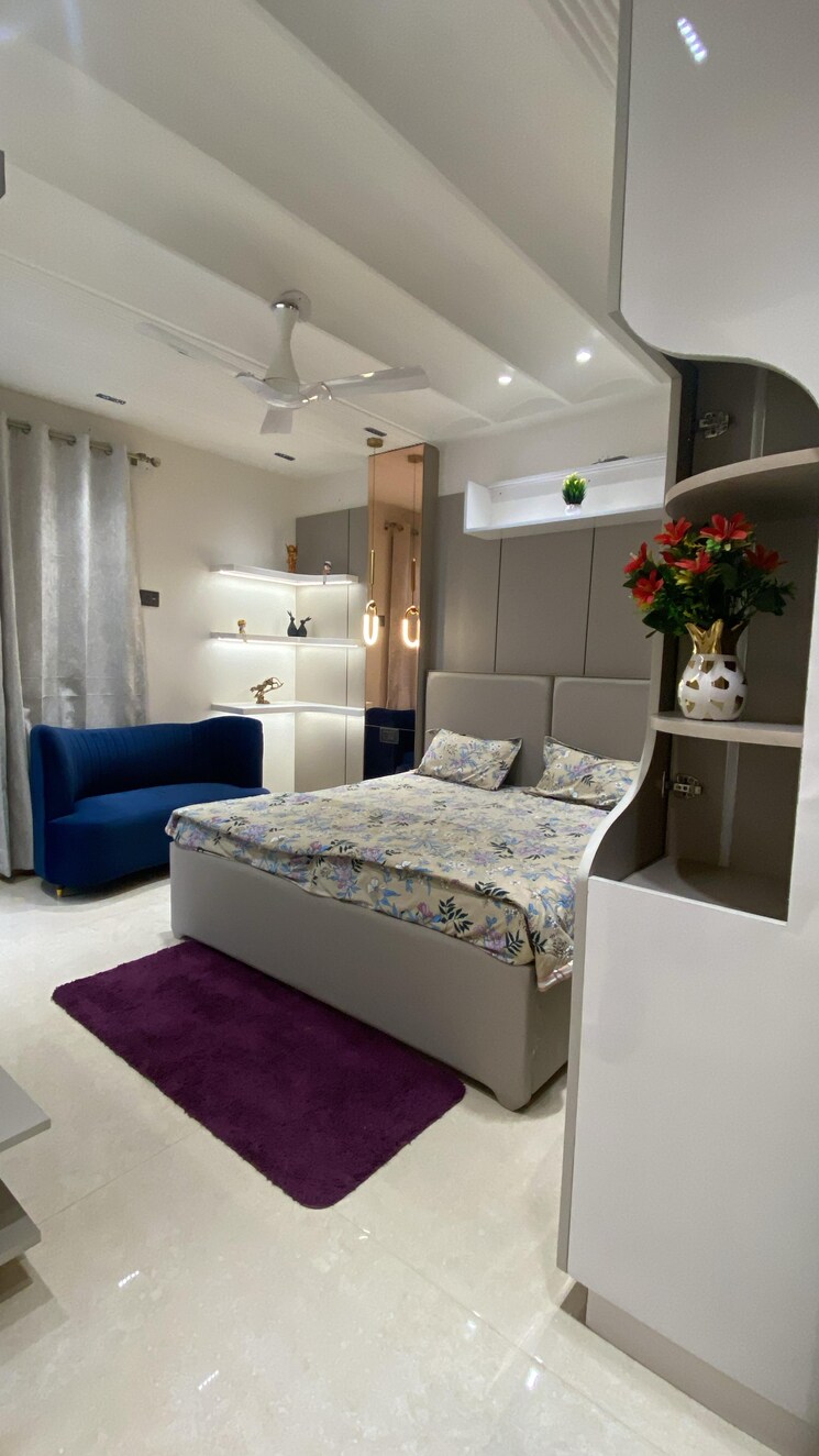 Master Bedroom, dwarka mor 3 Bedroom 90 Sq.Yd. Builder Floor In Dwarka Mor Delhi 9675762