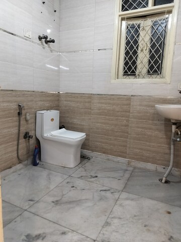 Bathroom in 3 BHK Builder Floor at Chattarpur – for Rent
