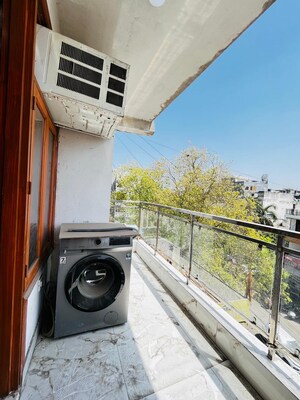 Balcony in 1 BHK Apartment at Freedom Fighters Enclave – for Rent