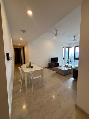 Living Room in 2 BHK Apartment at Lodha The Park, Worli – for Rent