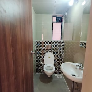 Bathroom in 1 BHK Apartment at Sai Baba Vihar Complex, Ghodbunder Road – for Sale