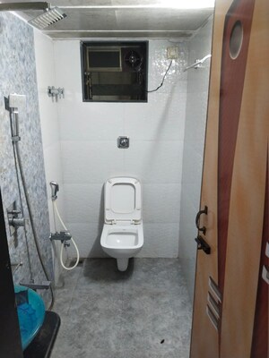Bathroom in 3 BHK Apartment at Kopar Khairane – for Rent