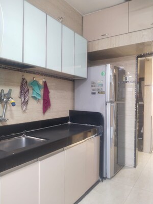 Kitchen in 3 BHK Apartment at Gajra Bhoomi Tower, Kharghar – for Rent
