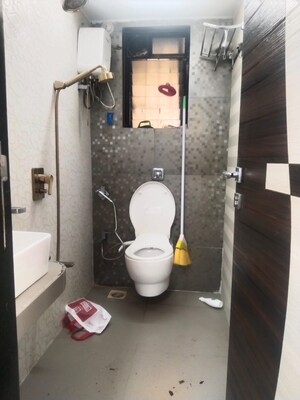 Bathroom in 3 BHK Apartment at Gajra Bhoomi Tower, Kharghar – for Rent