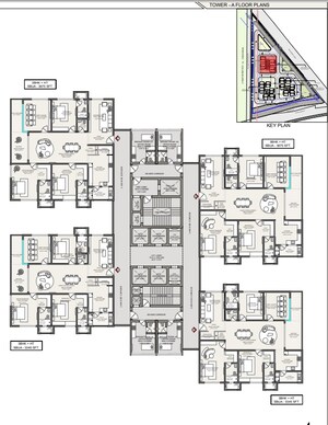 Floor Plan in 3 BHK Apartment at Kollur – for Sale