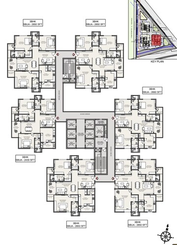 Floor Plan in 3 BHK Apartment at Kollur – for Sale