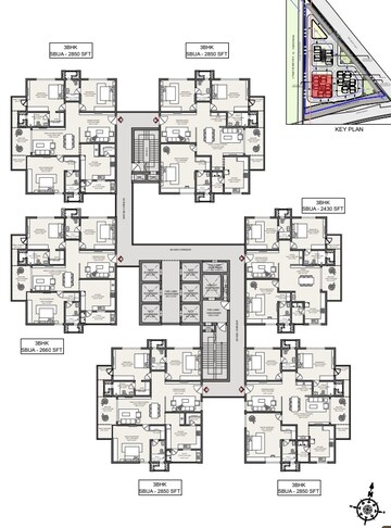 Floor Plan in 3 BHK Apartment at Kollur – for Sale