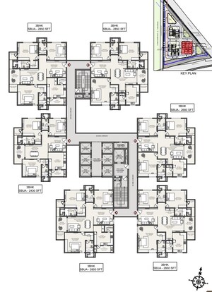 Floor Plan in 3 BHK Apartment at Kollur – for Sale