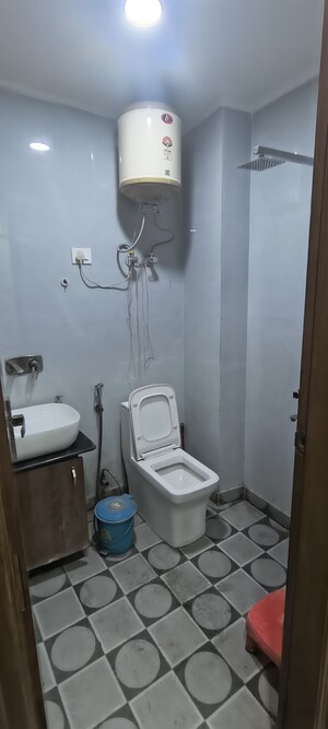 Bathroom in 1 BHK Builder Floor at Panchsheel Vihar – for Rent