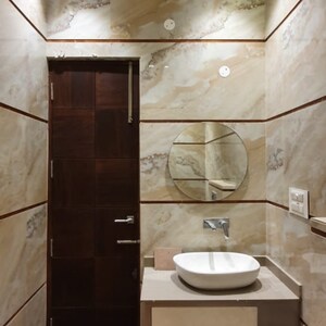 Bathroom in 2 BHK Builder Floor at Manimajra – for Rent