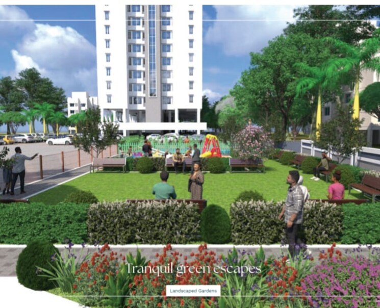 Garden, mahalaxmi-tarangan 2 Bedroom 640 Sq.Ft. Apartment In Moshi Pune 9680293